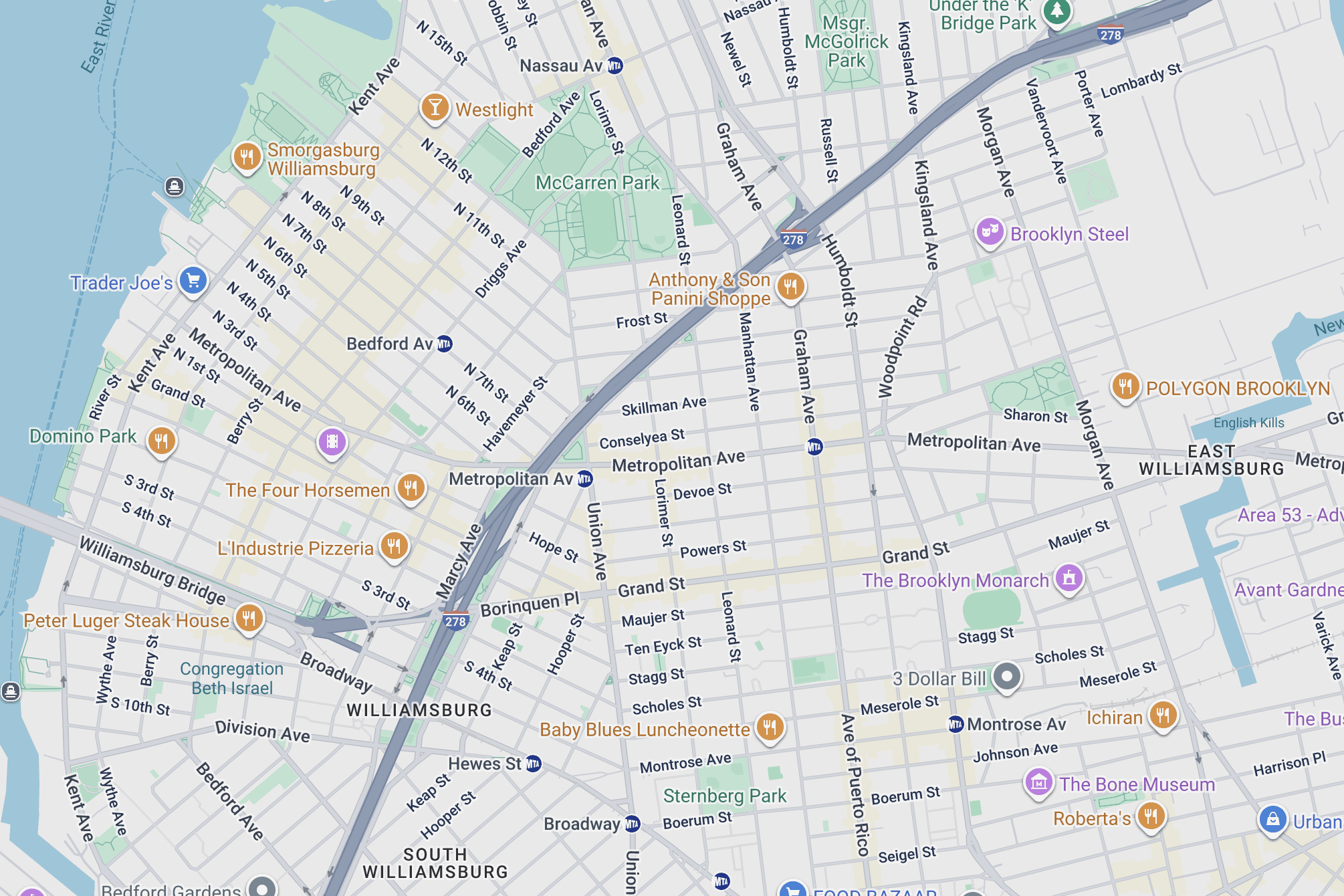 Williamsburg Service Area Map